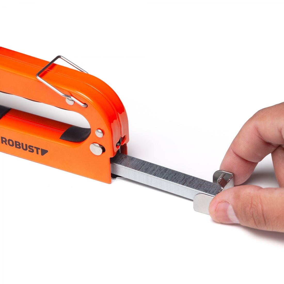 Grampeador Manual de Pressão Robust Acompanha 100 Grampos 8mm