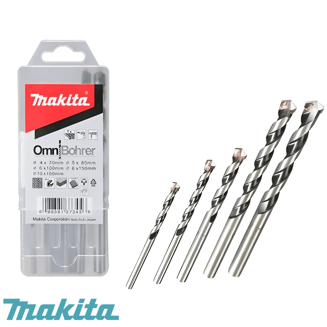 Kit Brocas Mulimaterial 5/6/8/10/12mm 5pç Omnibohrer Makita Kit Brocas Mulimaterial 5/6/8/10/12mm 5pç Omnibohrer Makita