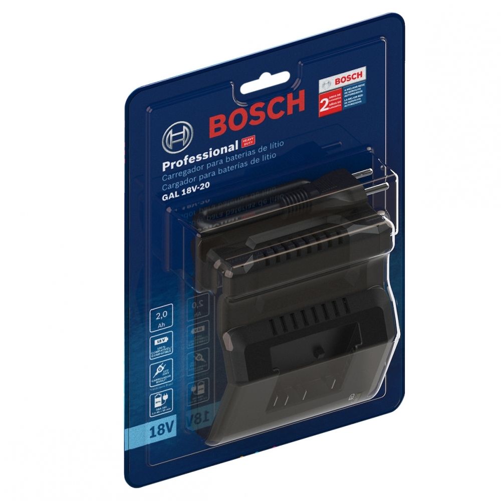 Carregador de Baterias 18V Bosch GAL 18V-20 BIVOLT Carregador de Baterias 18V Bosch GAL 18V-20 BIVOLT