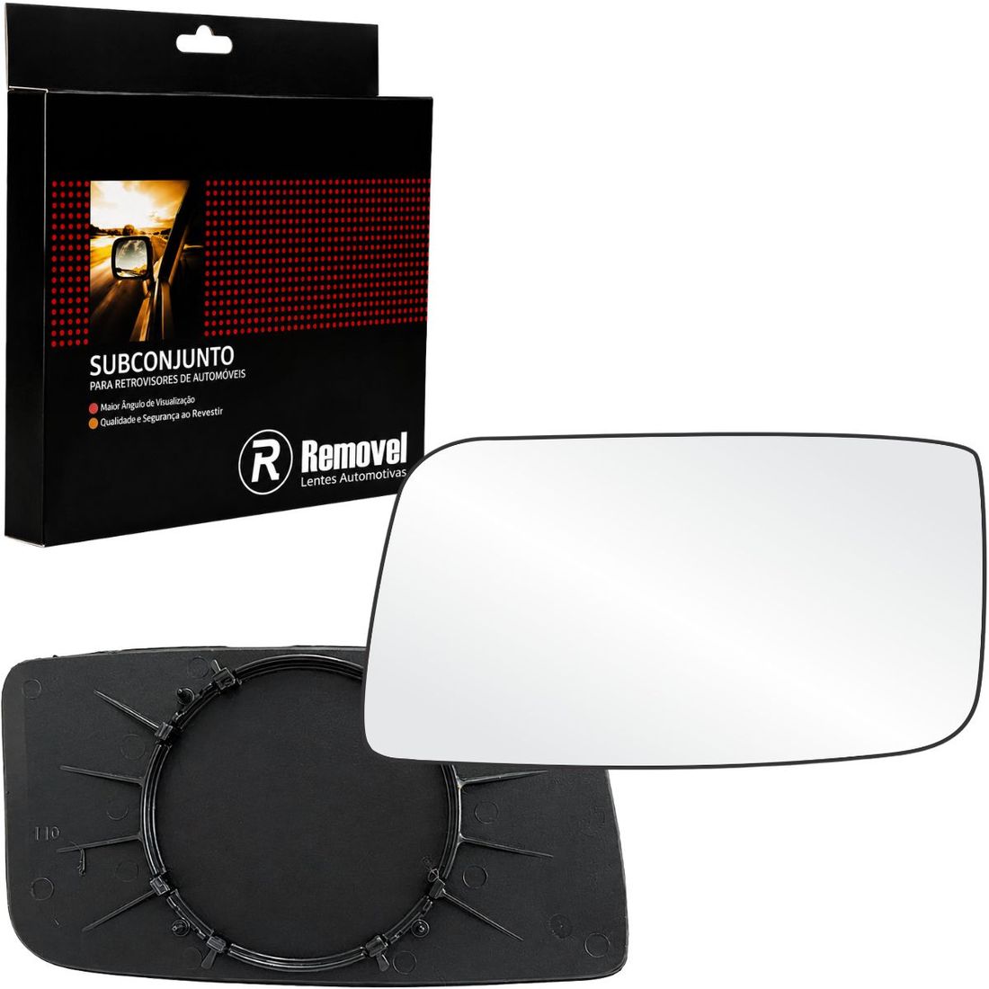 Lente Retrovisor Esquerdo VW Gol 1987 A 1993 C/Controle