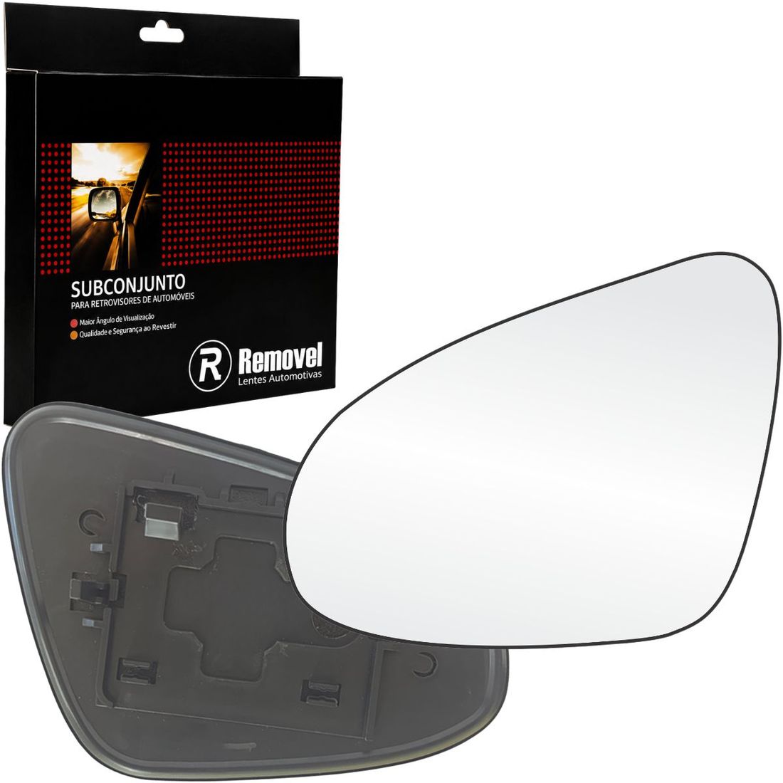 Lente Retrovisor Esquerdo Toyota Etios 2015 A 2019 C/Motor Quadrado