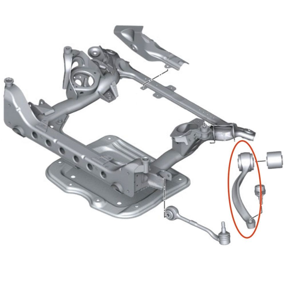 Braço Dianteiro Curvo Inferior Direito BMW X1 xDrive - 2009 a 2017 APlus