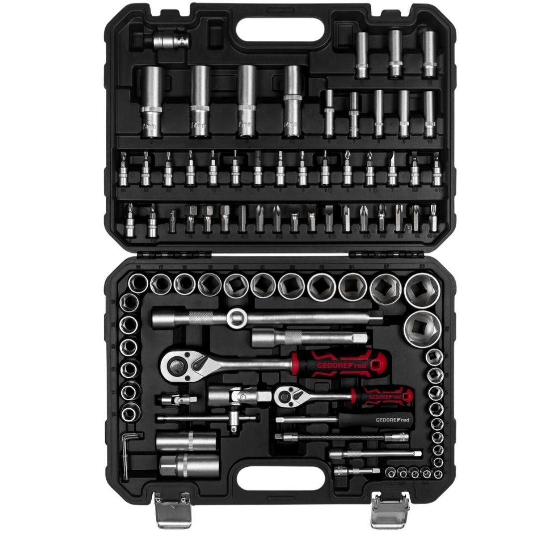 Jogo De Soquetes Gedore RED 1/4 e 1/2 94 peças R46013094