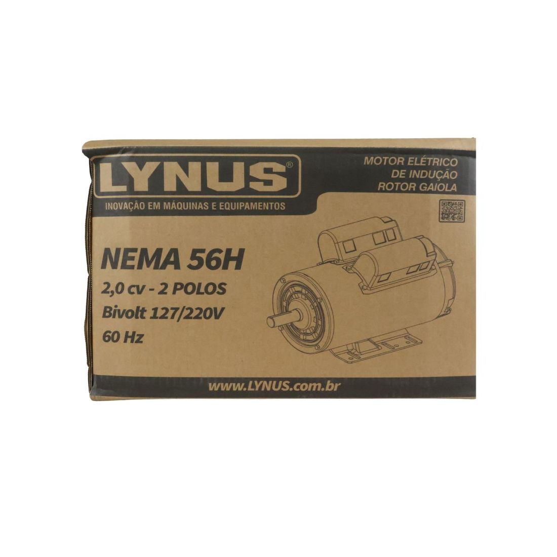 Motor Elétrico Lynus IP21 2CV 127/220V Monofásico 3490RPM