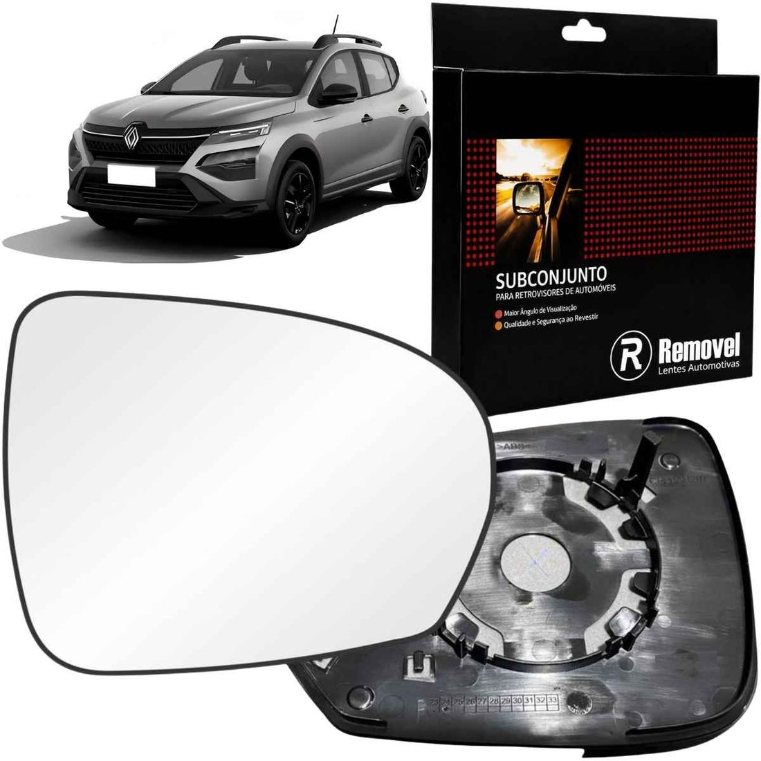 Lente Retrovisor Direito Renault Kardian 2024 Em Diante