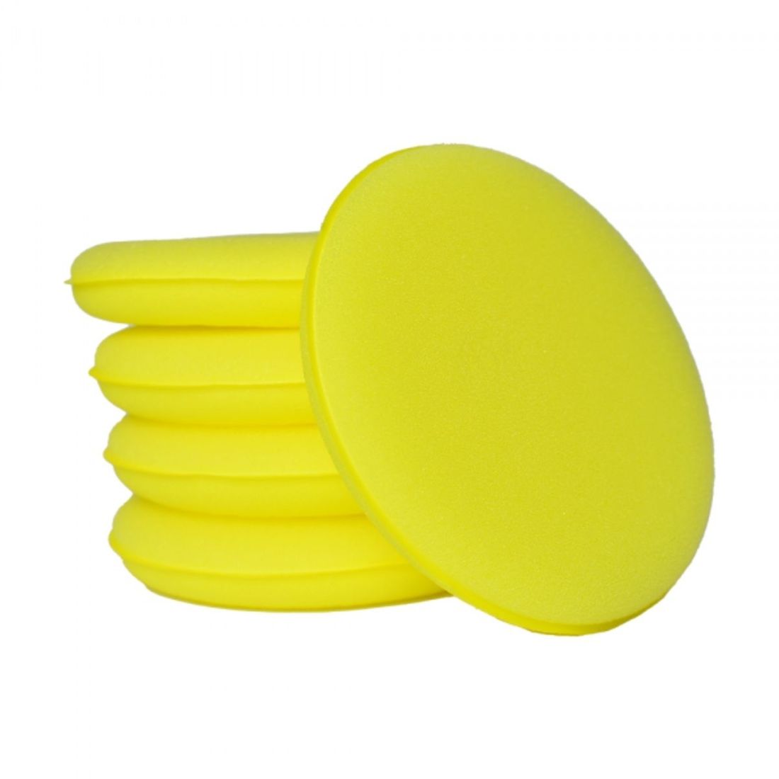 Espuma Aplicadora de Cera 100mm Amarela SGT KIT Com 5pçs