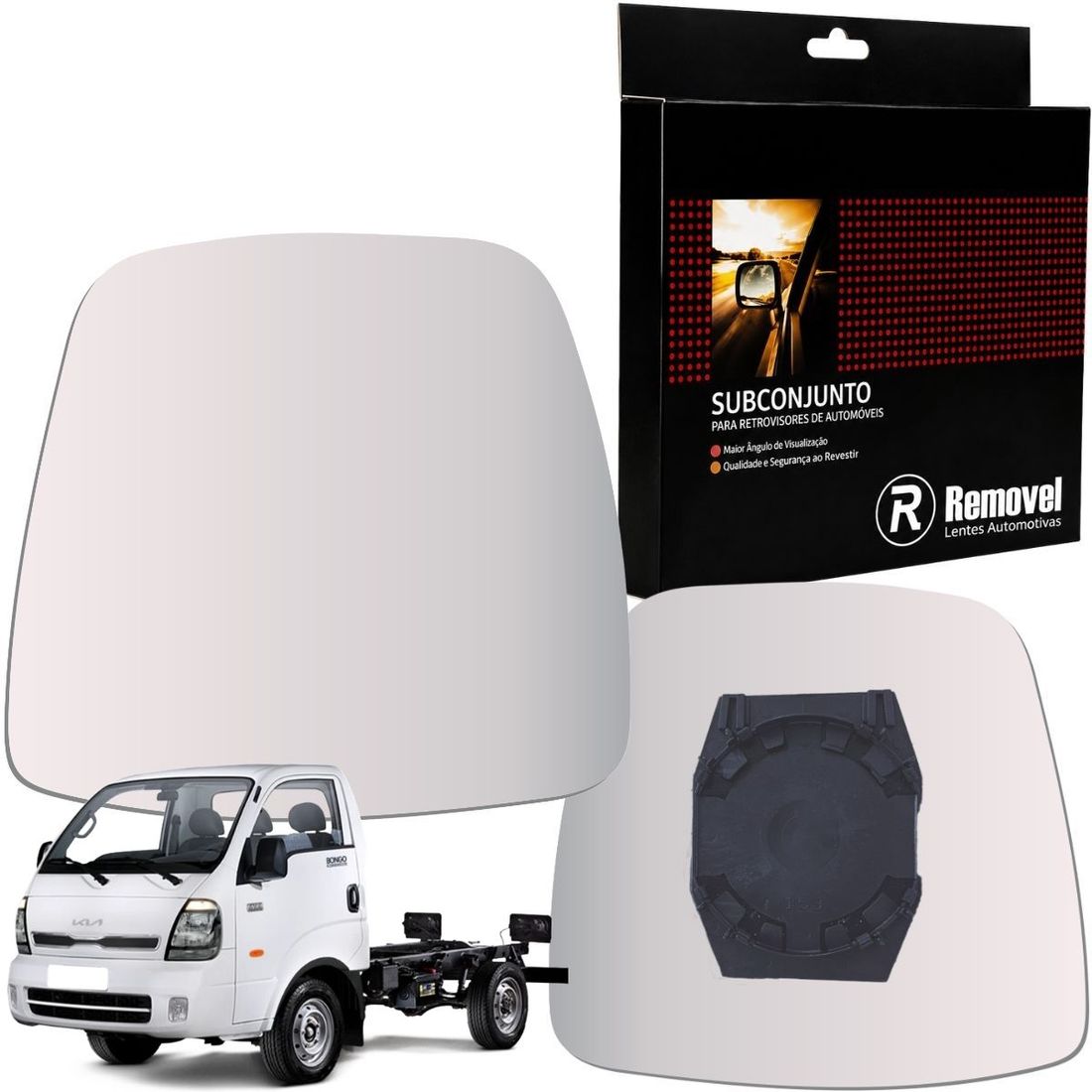 Lente Retrovisor Superior Direito Bongo K2500 2004 Em Diante
