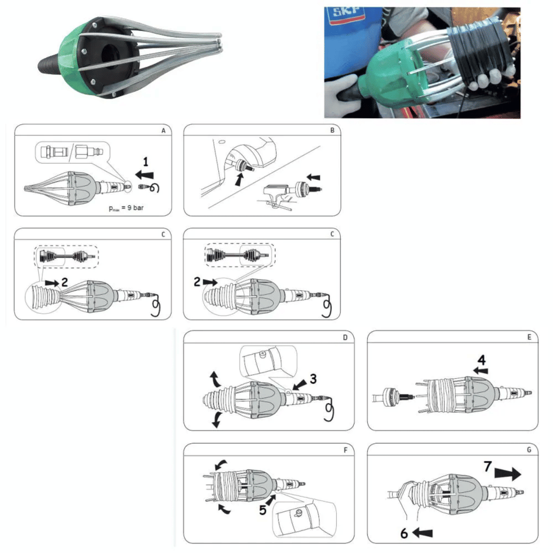 Expansor de Coifa Homocinética Pneumático SKF VKN 402A