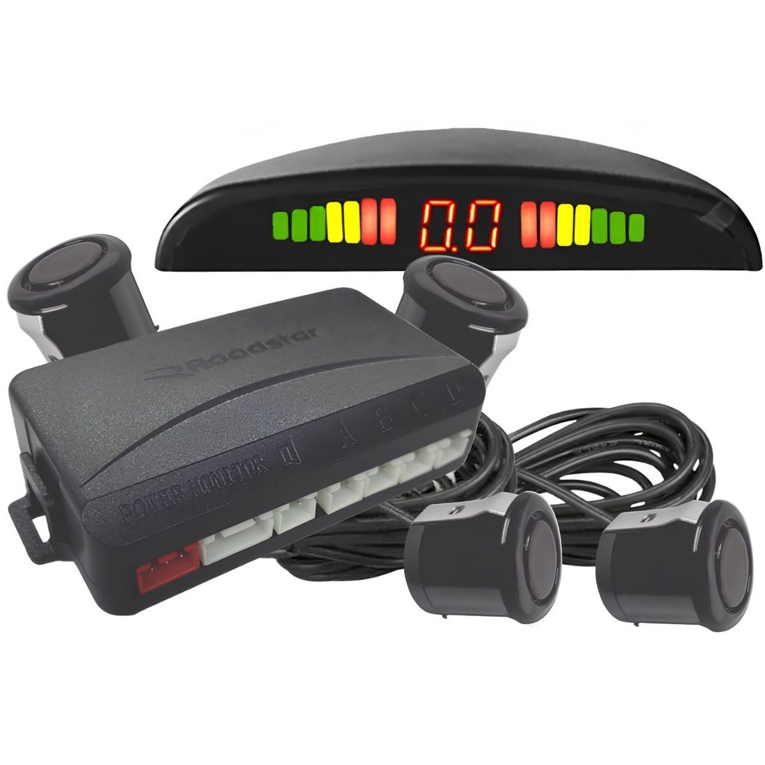 Kit Sensor Estacionamento 12v Black Piano Roadstar