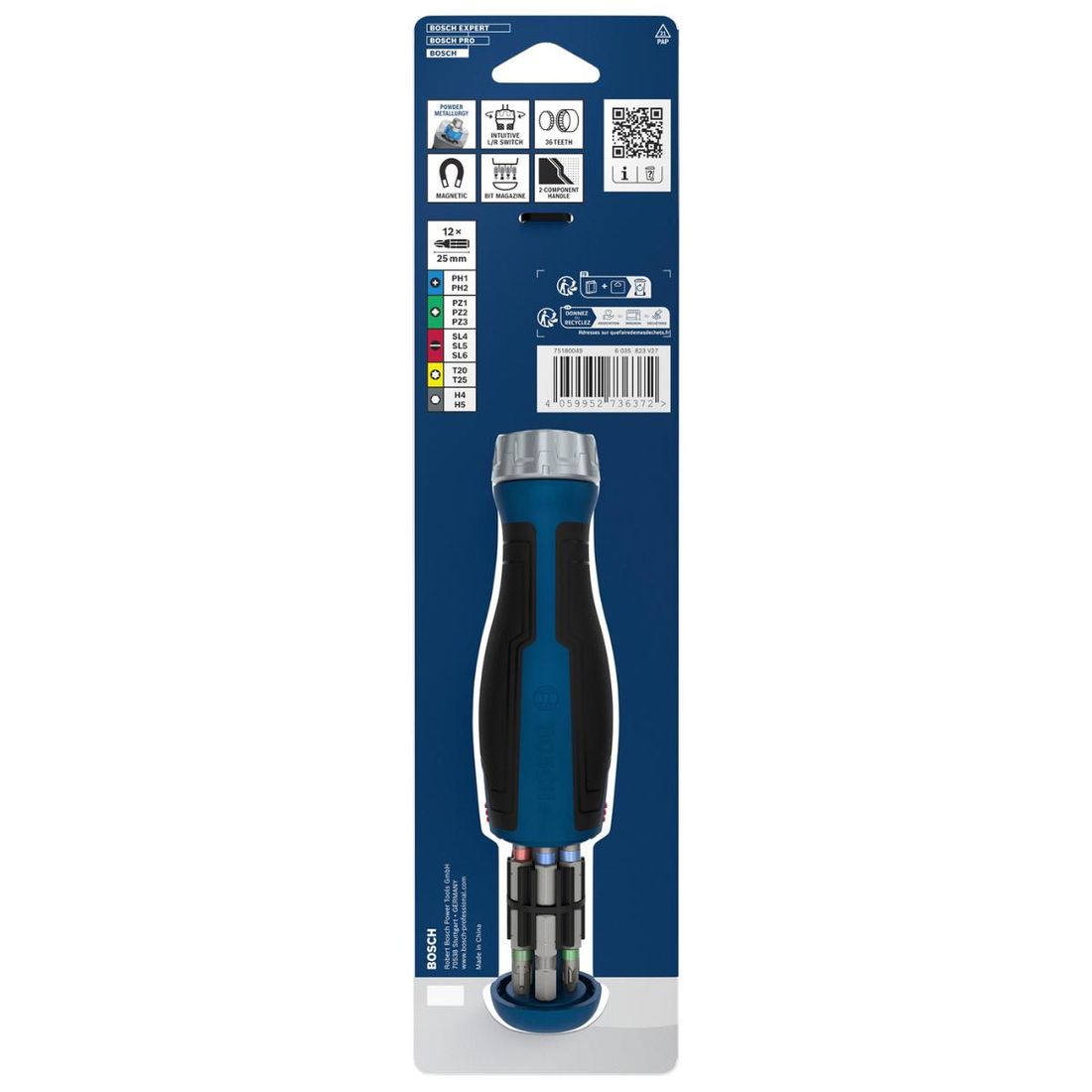 Chave Catraca com Bits Internos 12 peças Bosch Chave Catraca com Bits Internos 12 peças Bosch