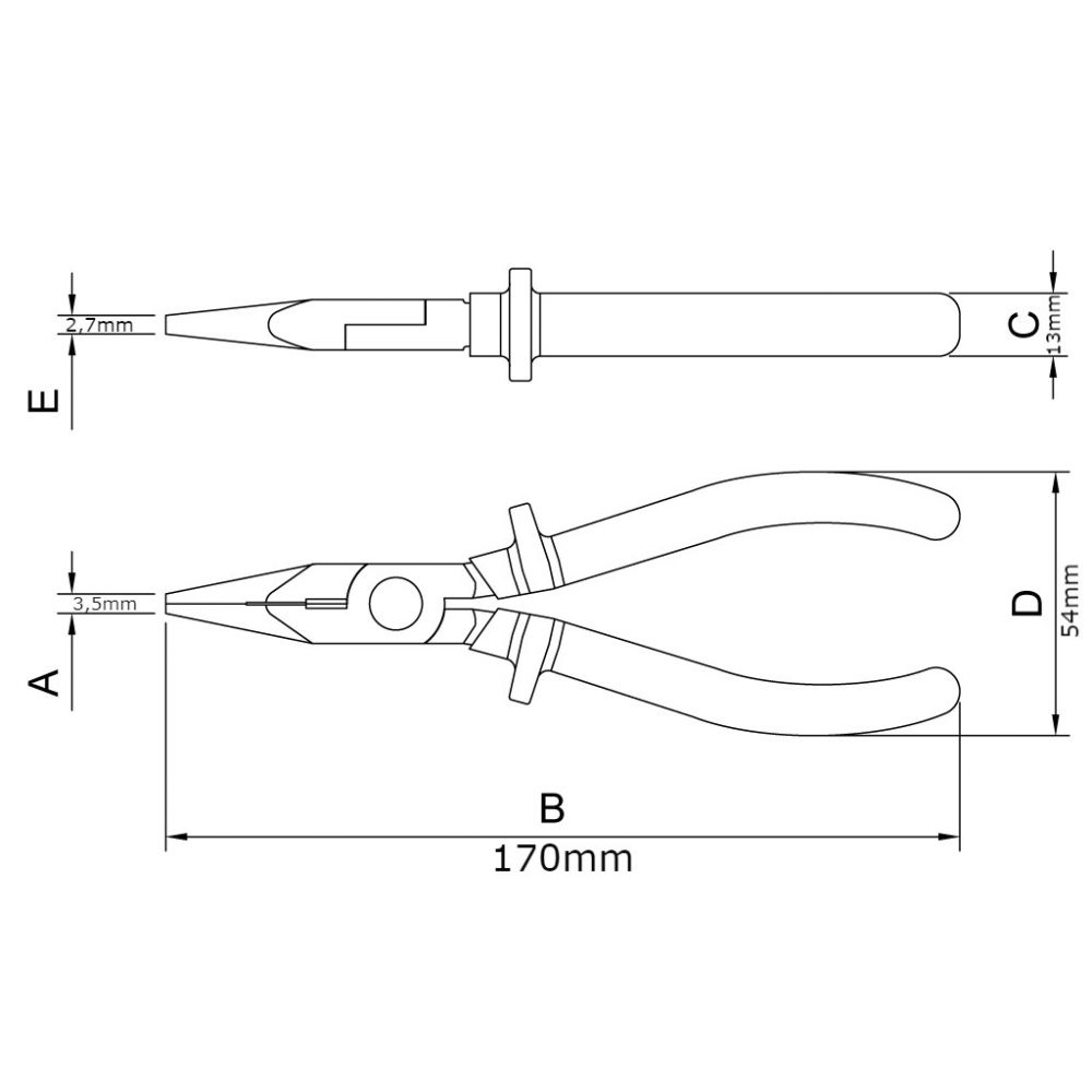 Alicate Meia Cana Isolado 1.000 V 6" Tramontina PRO 44004/106 Alicate Meia Cana Isolado 1.000 V 6" Tramontina PRO 44004/106