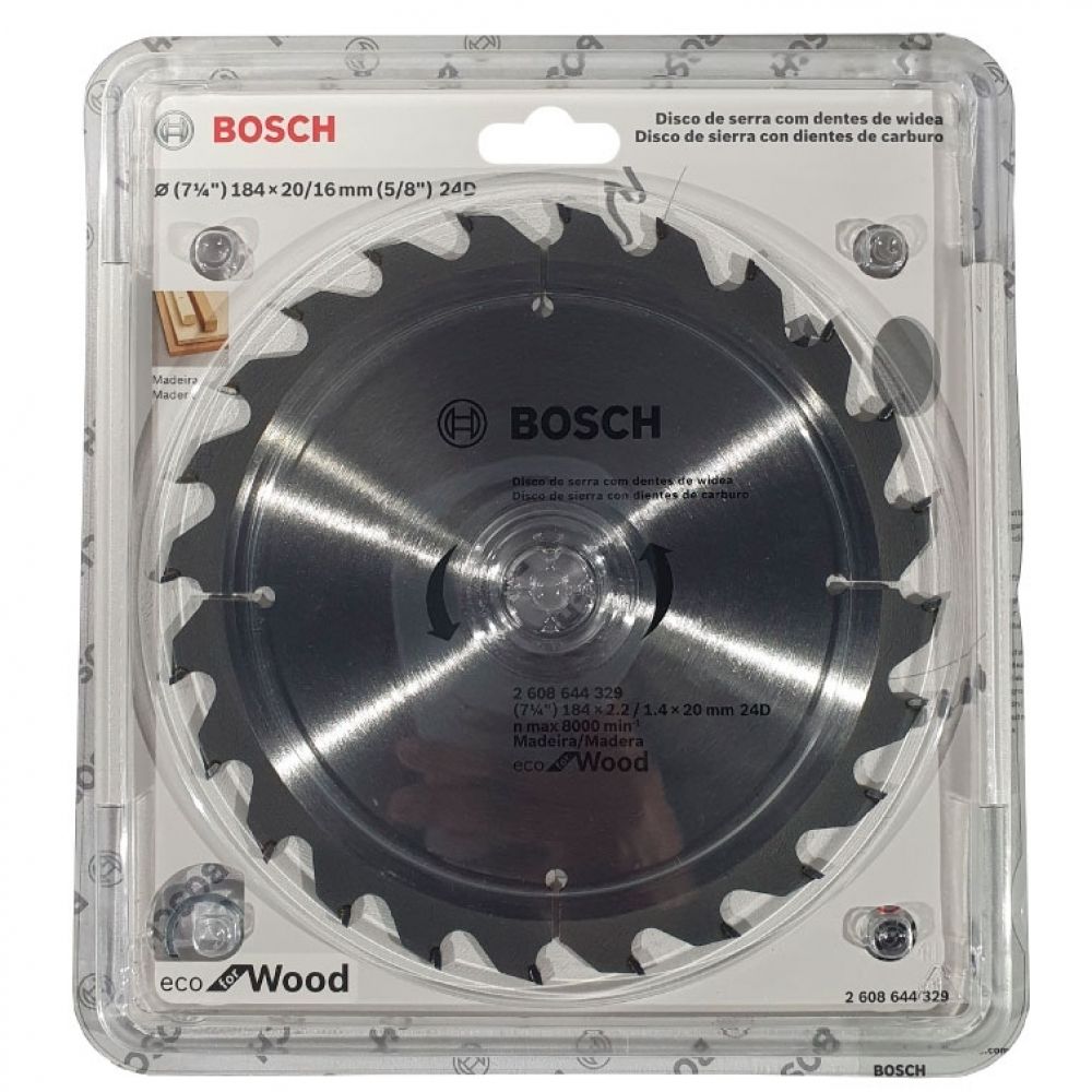 Lâmina Para Serra Circular Bosch Ecoline 7.1/4" (184mm) 24 Dentes Lâmina Para Serra Circular Bosch Ecoline 7.1/4" (184mm) 24 Dentes