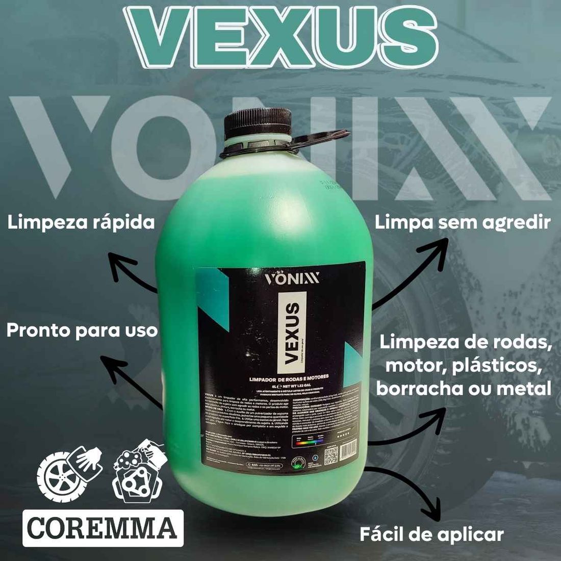Limpador Alta Performance Vonixx Vexus 5L Limpador Alta Performance Vonixx Vexus 5L