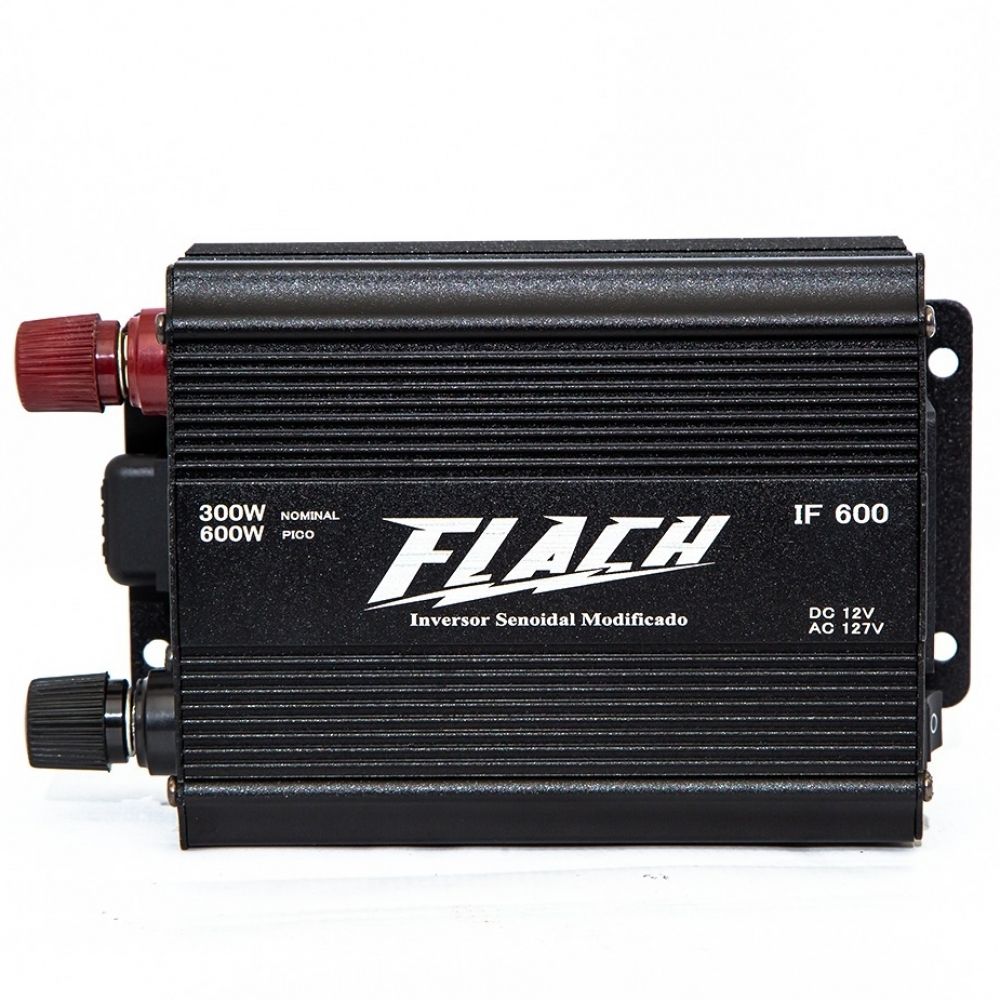 Inversor de Tensão 12/220V 300W Nominal IF600-1 Flach Inversor de Tensão 12/220V 300W Nominal IF600-1 Flach