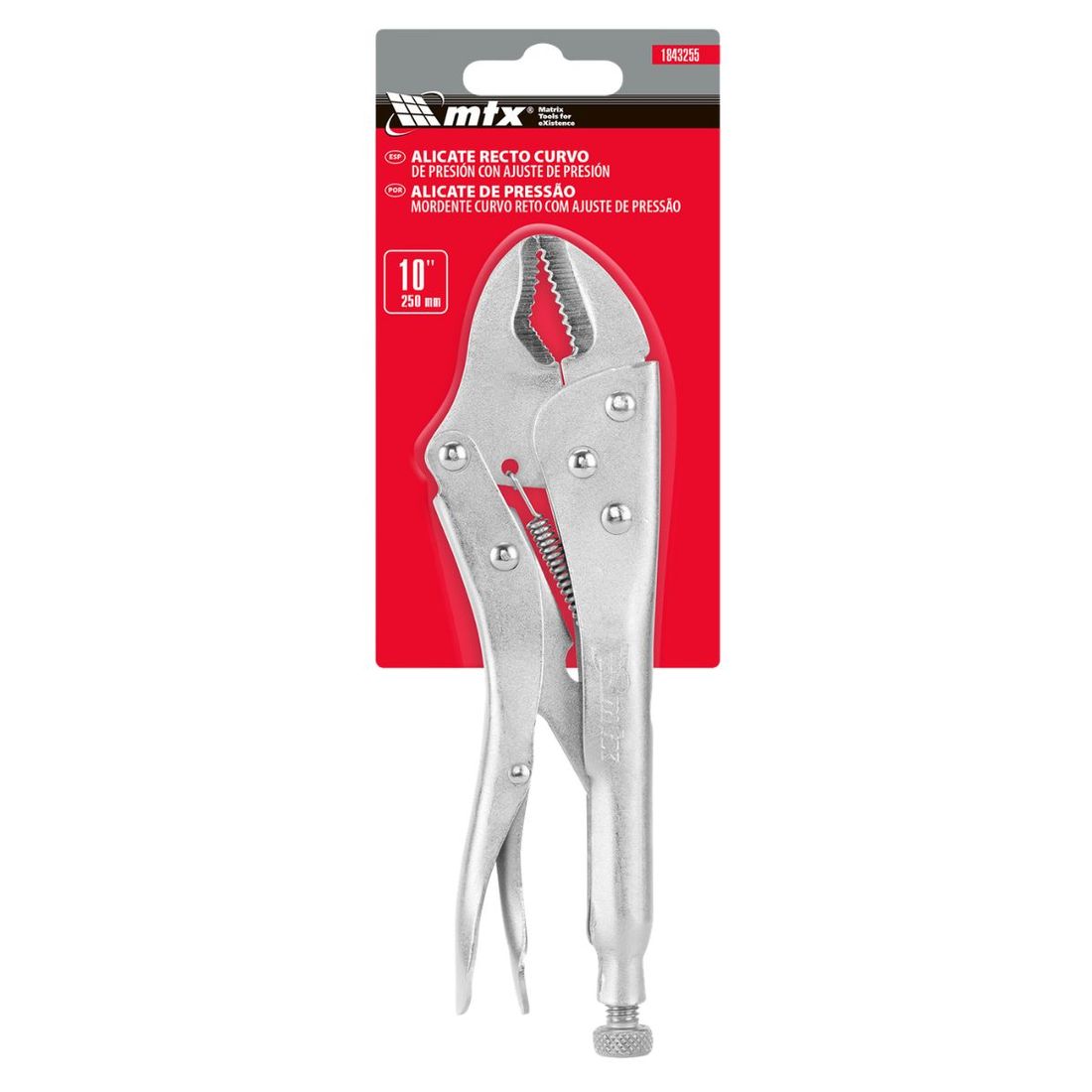Alicate Pressão Mordente Reto e Curvo 10" MTX Alicate Pressão Mordente Reto e Curvo 10" MTX