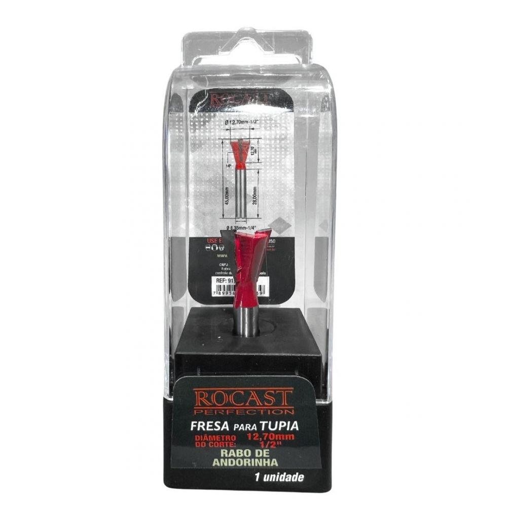 Fresa "Rabo de Andorinha" 1/2" x 1/4" 91,0007 Rocast