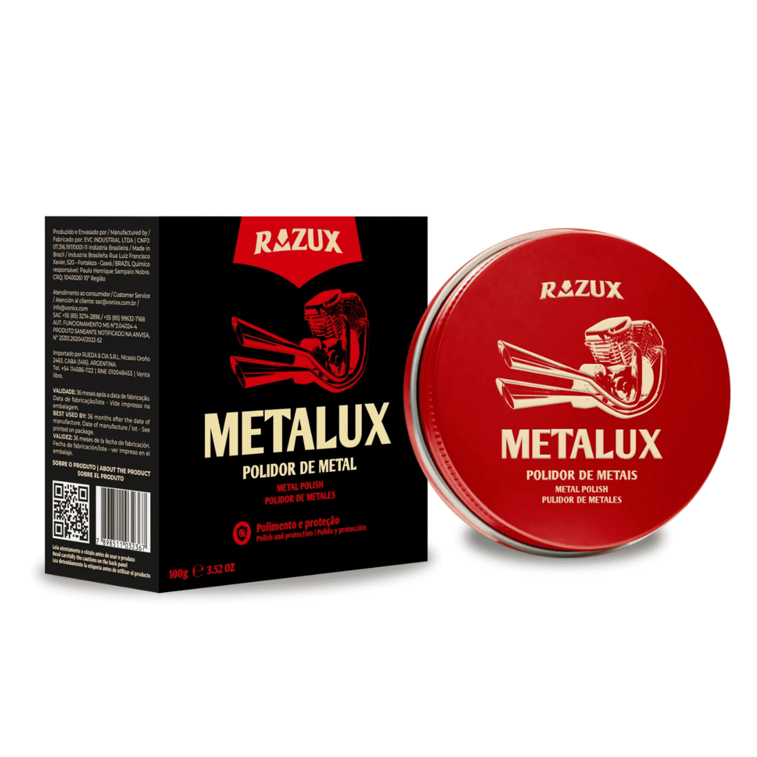 Polidor de Metal Razux Metalux 100g Polidor de Metal Razux Metalux 100g
