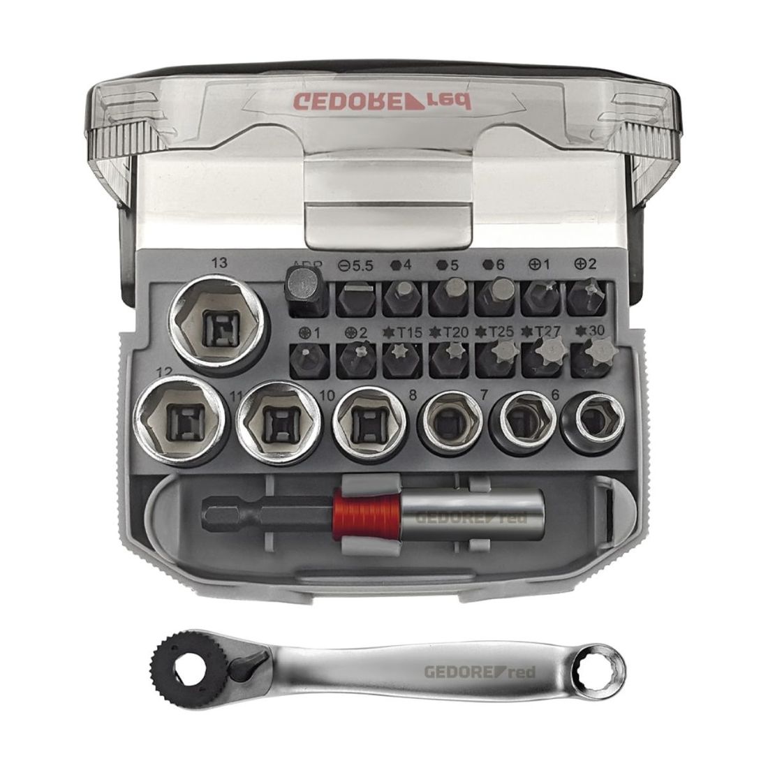 Jogo de Soquetes/Bits Gedore RED 1/4" 23 peças GR49005023