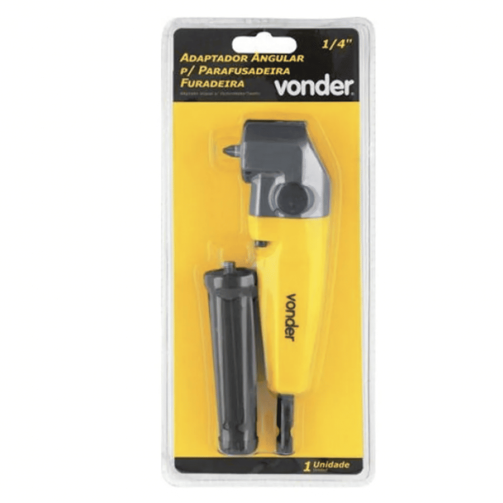 Adaptador Angular Parafusadeira e Furadeira 1/4 Vonder