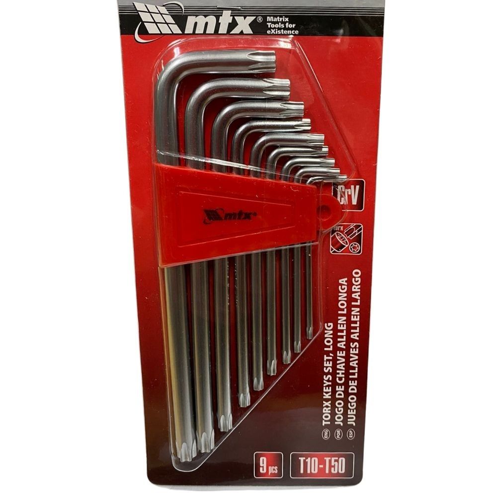 Jogo Chaves Torx Longa T10-T50 9pçs 123069 MTX Jogo Chaves Torx Longa T10-T50 9pçs 123069 MTX