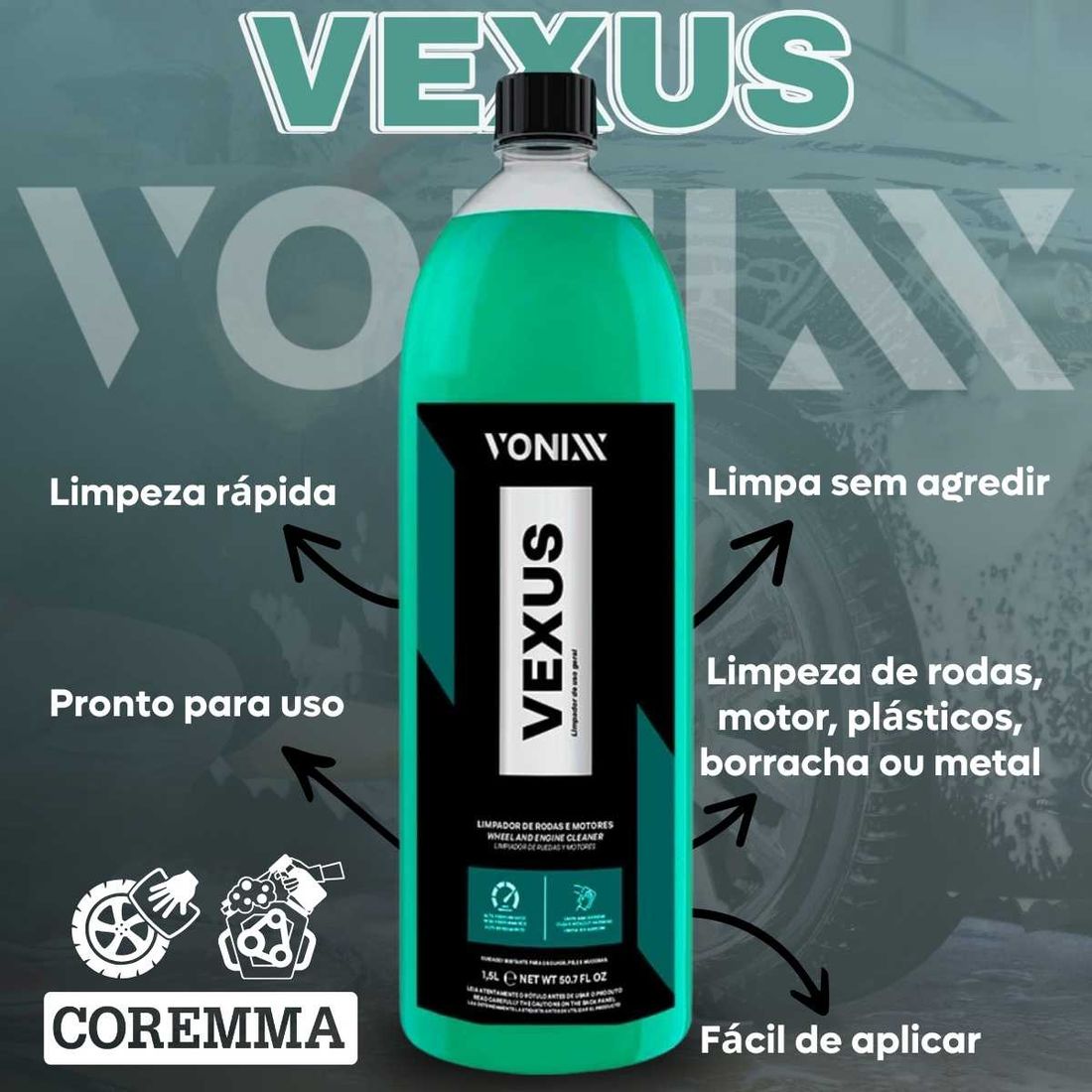 Limpador Alta Performance Vonixx Vexus 1,5L Limpador Alta Performance Vonixx Vexus 1,5L