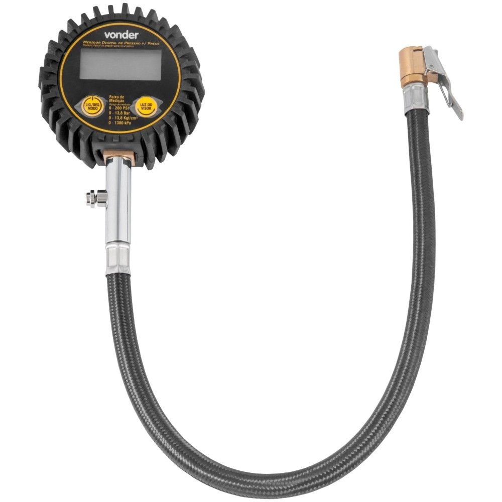 Medidor Digital De Pressão Para Rodas Pneus Vonder 0-200PSI