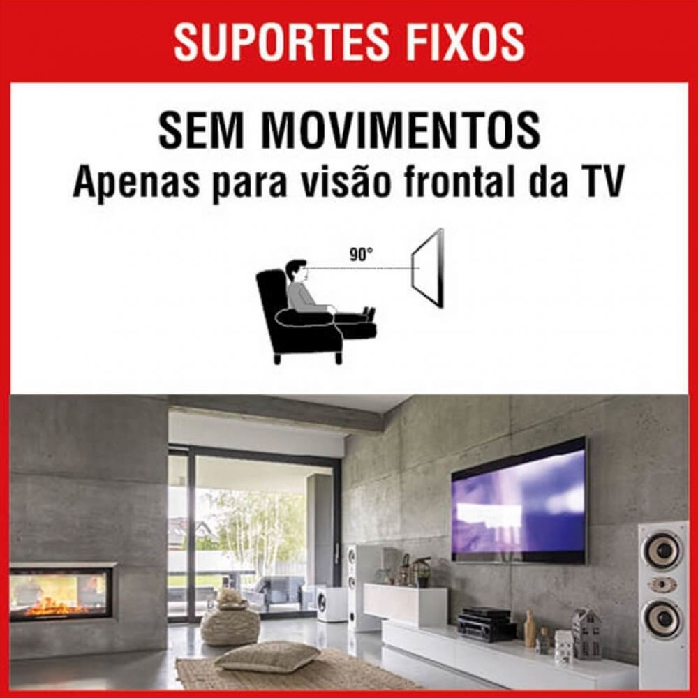 Suporte Fixo Para Tv Samsung LG Philco 10 a 100 Polegadas Suporte Fixo Para Tv Samsung LG Philco 10 a 100 Polegadas