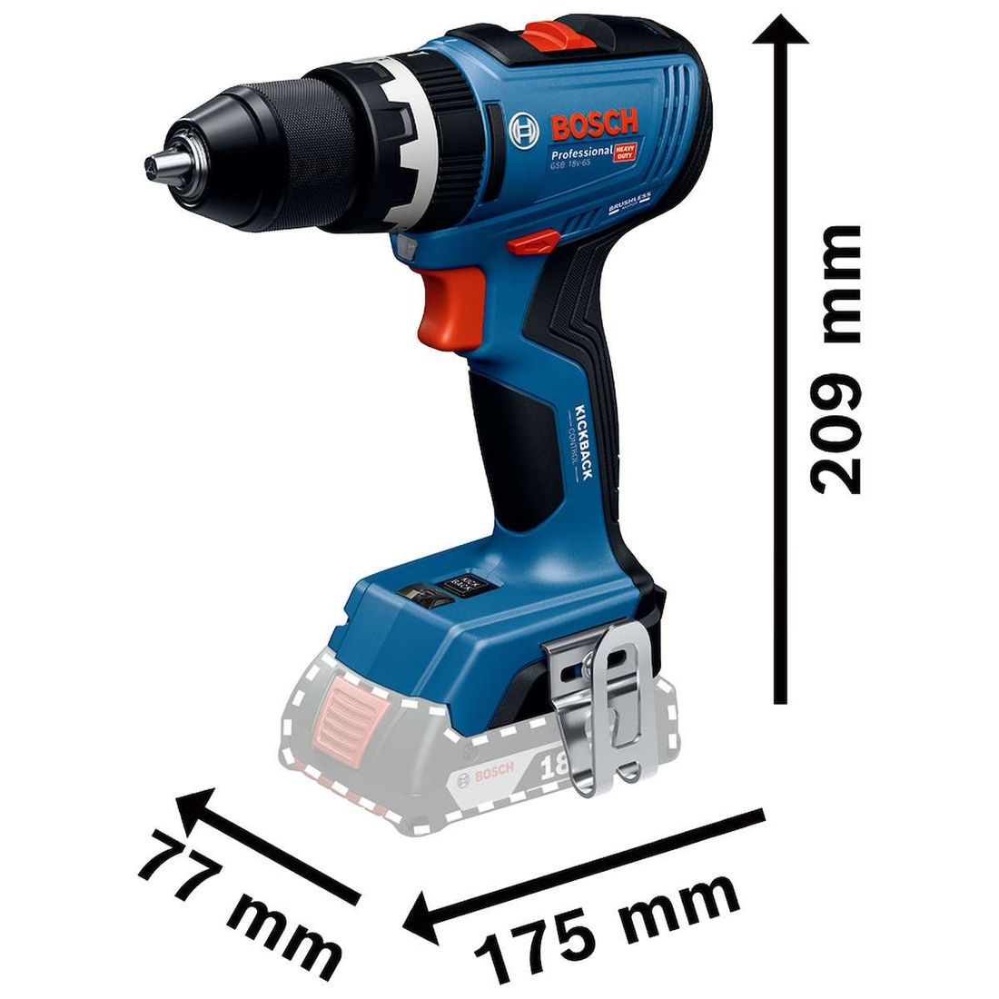 Parafusadeira e Furadeira Impacto Bosch 1/2 18V Sem Bateria