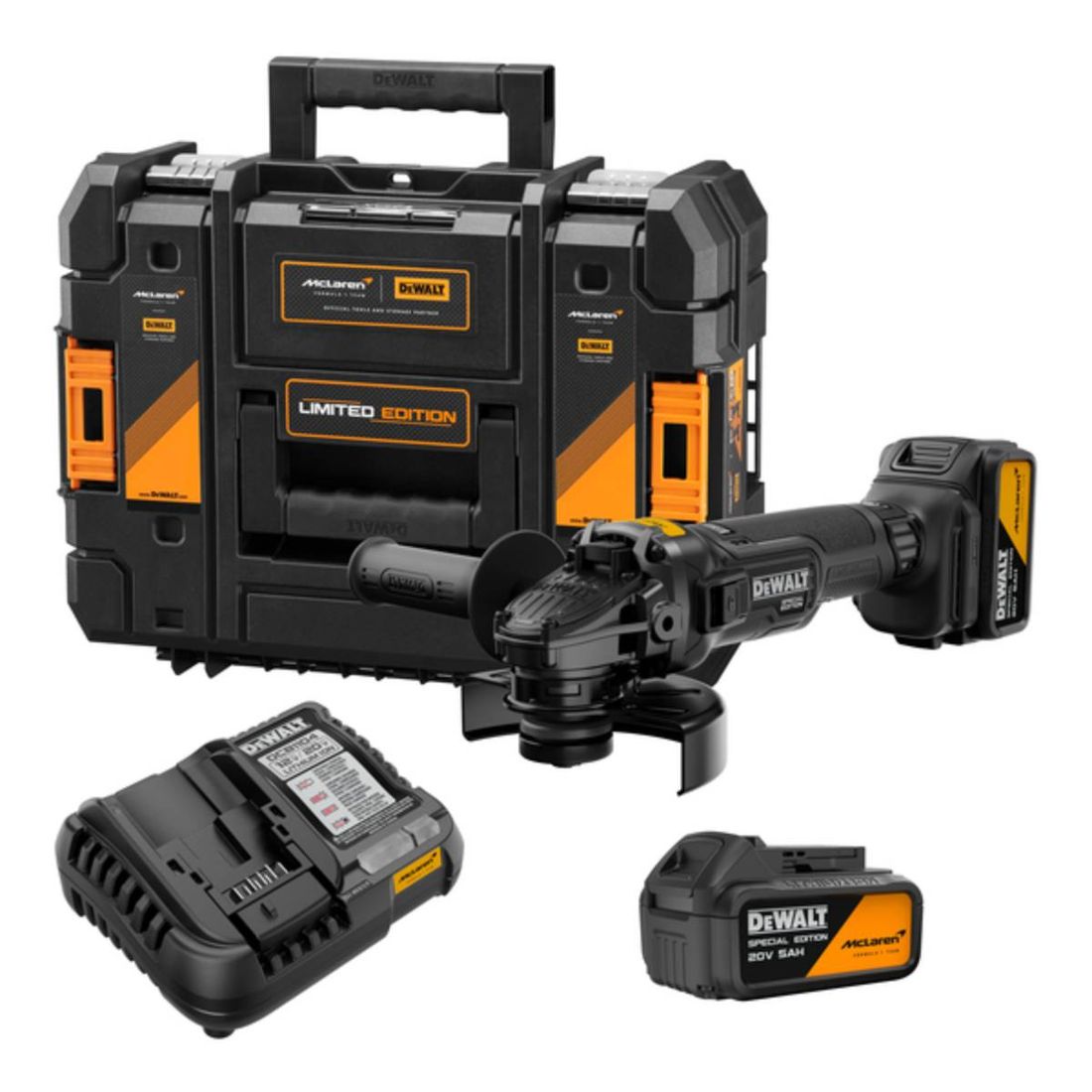 ESMERILHADEIRA ANGULAR MCLAREN DEWALT 5" 20V 2 BATERIAS ESMERILHADEIRA ANGULAR MCLAREN DEWALT 5" 20V 2 BATERIAS