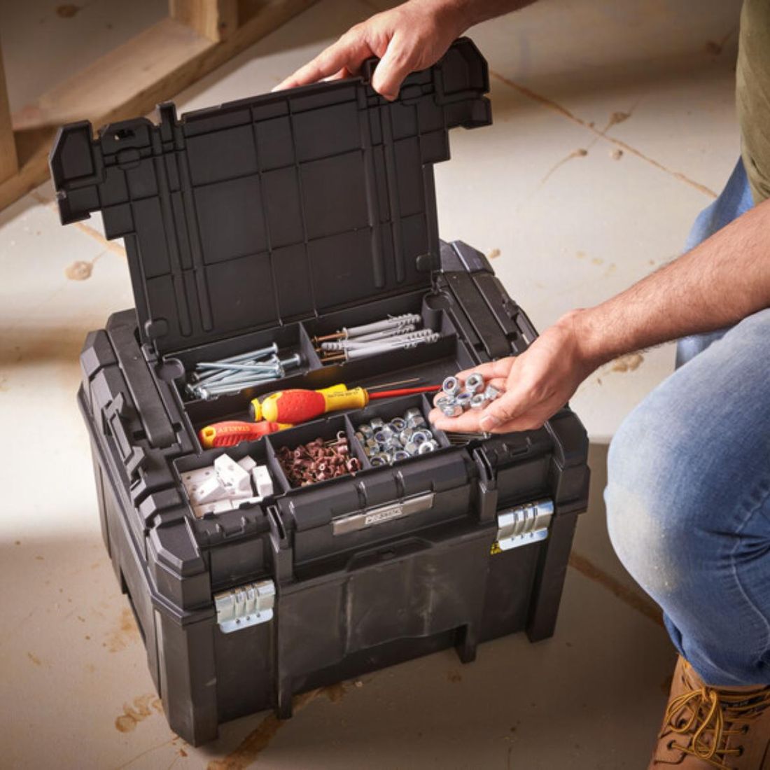 Caixa Ferramentas Profunda PRO-STACK Stanley FMST1-75796 22L Caixa Ferramentas Profunda PRO-STACK Stanley FMST1-75796 22L