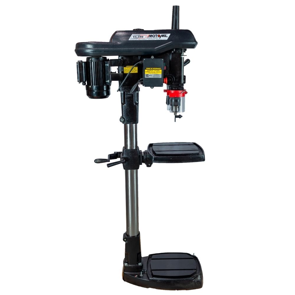 Furadeira Coluna 1" Motor 1Cv Trifásico Com Chave Segurança Motomil FC-250T