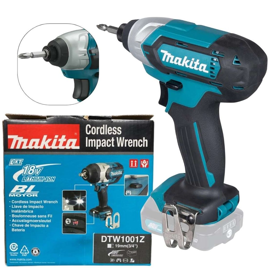 Parafusadeira Impacto 1/4 Makita 12V Sem Bateria TD110DZ Parafusadeira Impacto 1/4 Makita 12V Sem Bateria TD110DZ