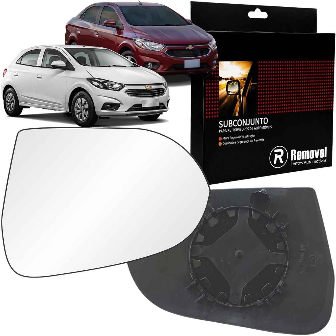 Lente Retrovisor Direito GM Onix 2012/2019 Prisma 2013/2018