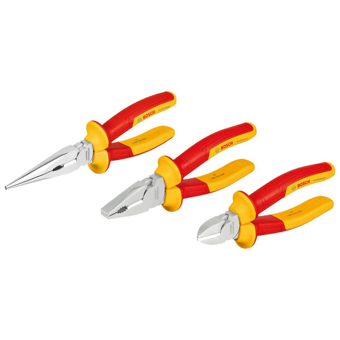 Jogo de Alicate 3pçs Isolado uso geral VDE Bosch Jogo de Alicate 3pçs Isolado uso geral VDE Bosch