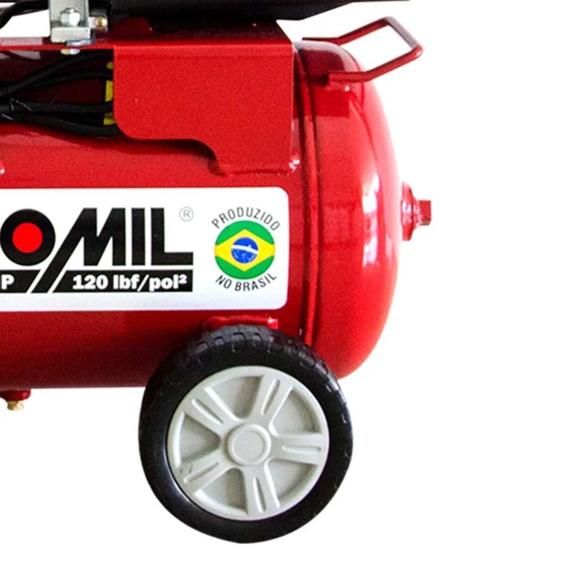 Motocompressor 7,6 Pés 24L 120PSI 2Cv 220V Motomil CMI-7,6/24 BR