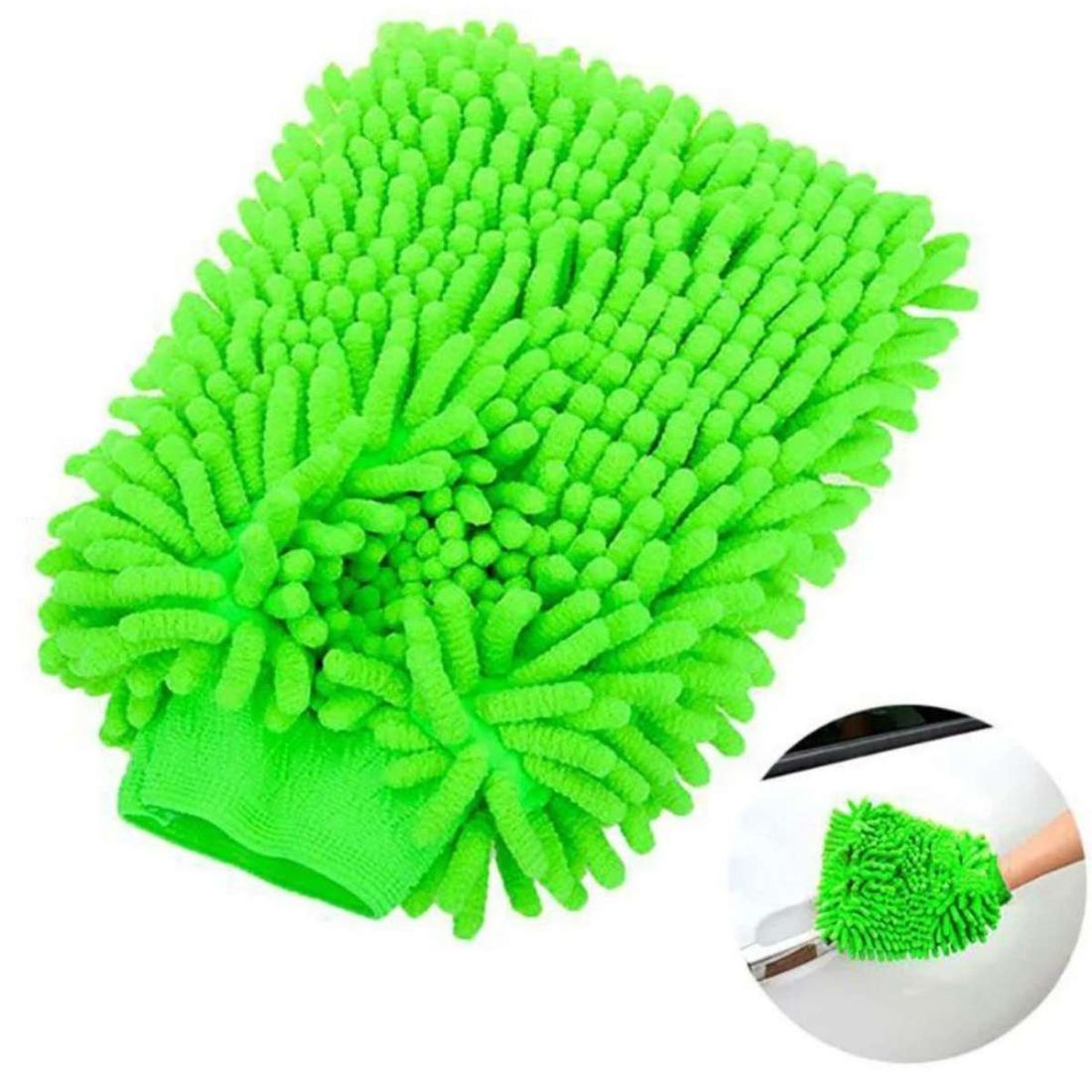 Luva Microfibra Verde Automotiva Luxcar 2420 Luva Microfibra Verde Automotiva Luxcar 2420