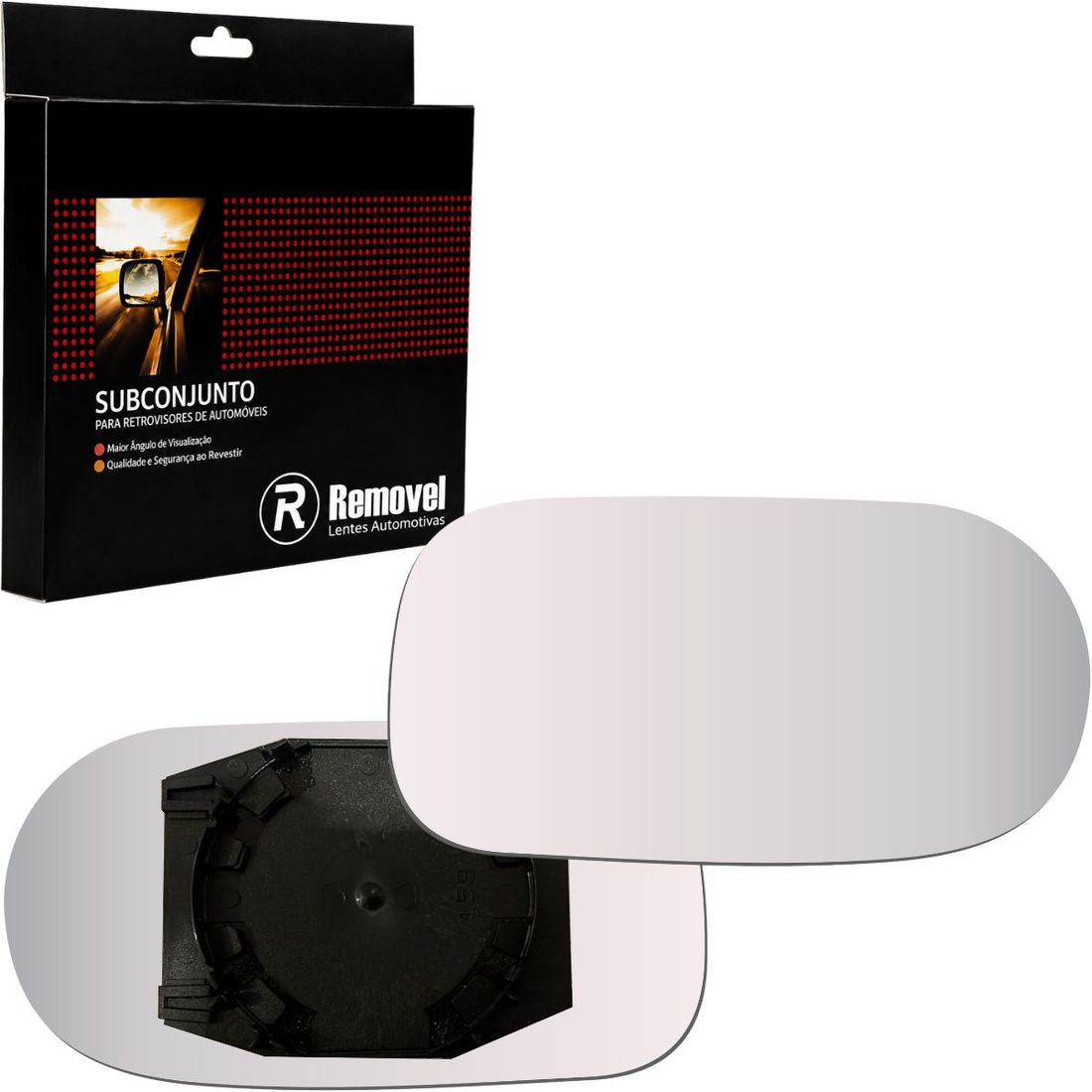 Lente Retrovisor Direito Fiat Palio Strada Siena 2004/2010 Uno 2005/2010 (Modelo Ficosa)