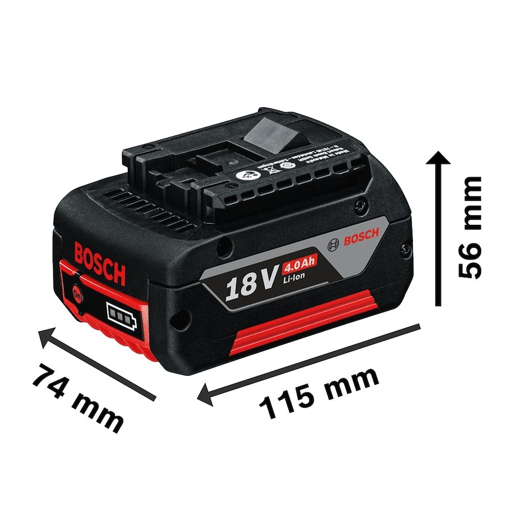 Kit 2 Baterias GBA 18V 4Ah + Carregador Bosch GAL18V-40 Bivolt 1600A02RM8 Kit 2 Baterias GBA 18V 4Ah + Carregador Bosch GAL18V-40 Bivolt 1600A02RM8