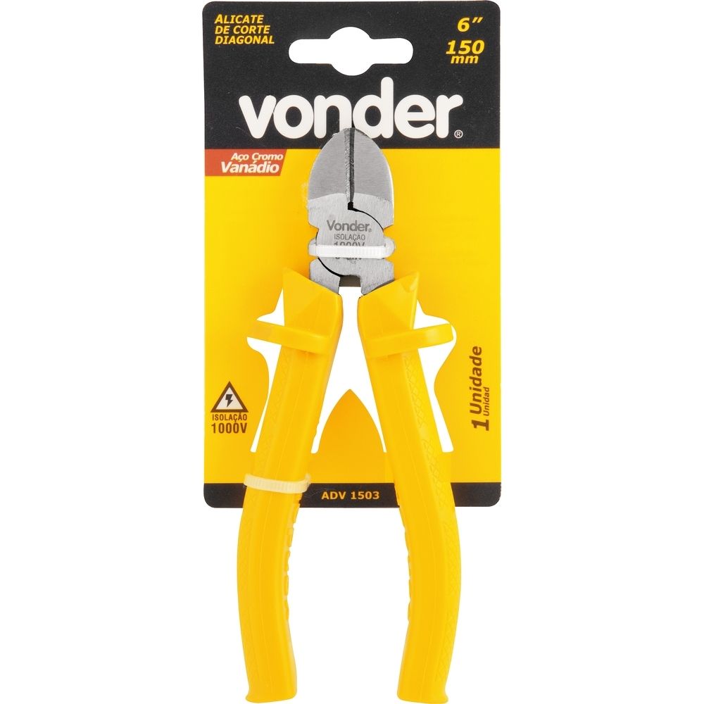 Alicate Corte Diagonal 6\" CRV 1000V Vonder 3662061503