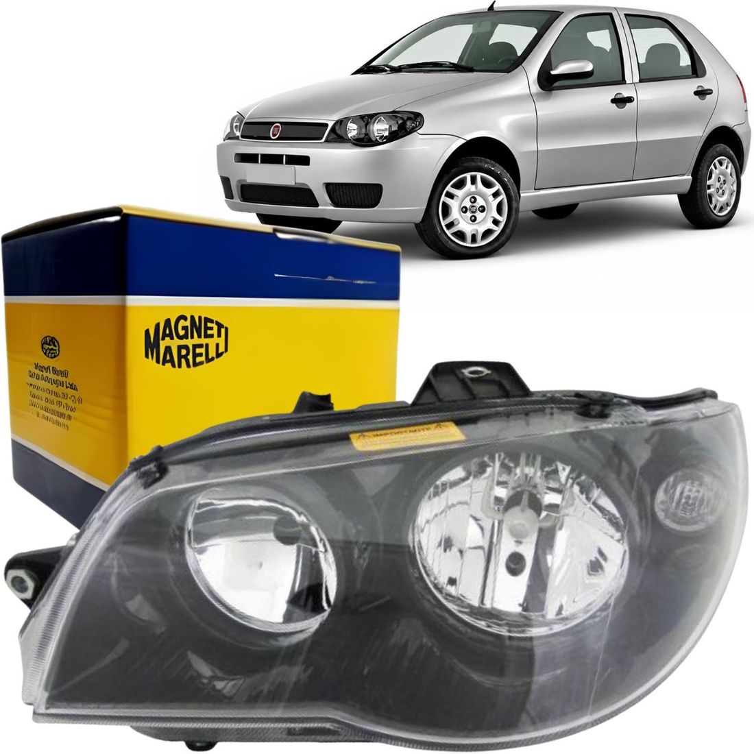 Farol Marelli Lado Esquerdo Fiat Palio Fire 2007 Até 2009 Farol Marelli Lado Esquerdo Fiat Palio Fire 2007 Até 2009