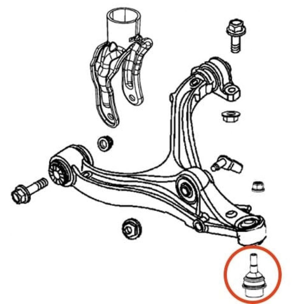 Pivô Suspensão Inferior Jeep/Dodge - 2011 a 2018 APlus
