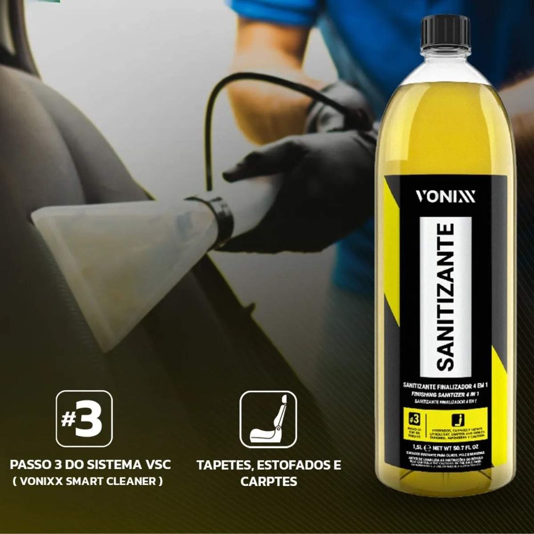 Odorizante e desinfeta Sanitizante Finalizador Vonixx - 1,5L