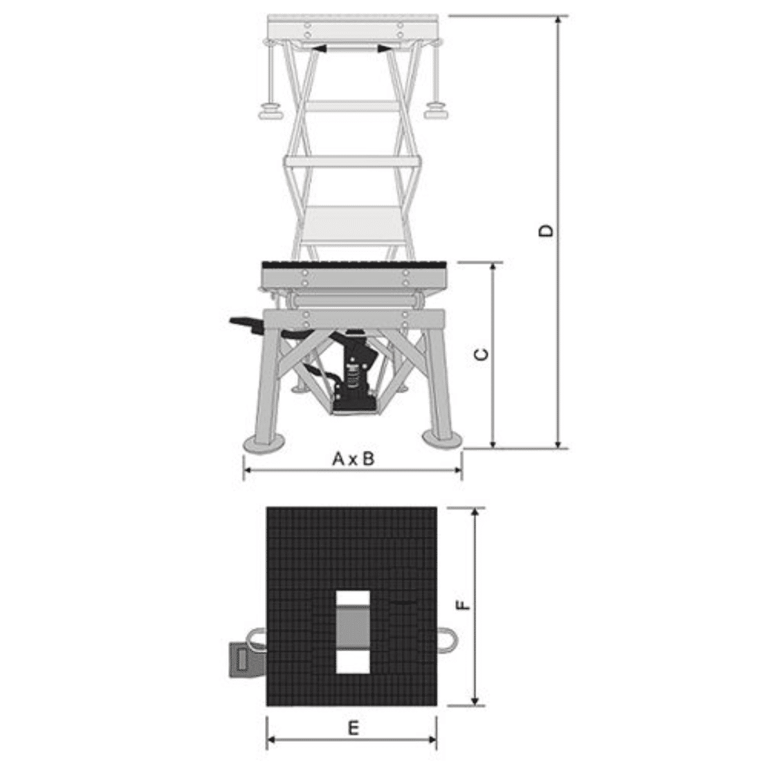 Elevador Hidráulico Para Motocross 130kg EM130 Bovenau