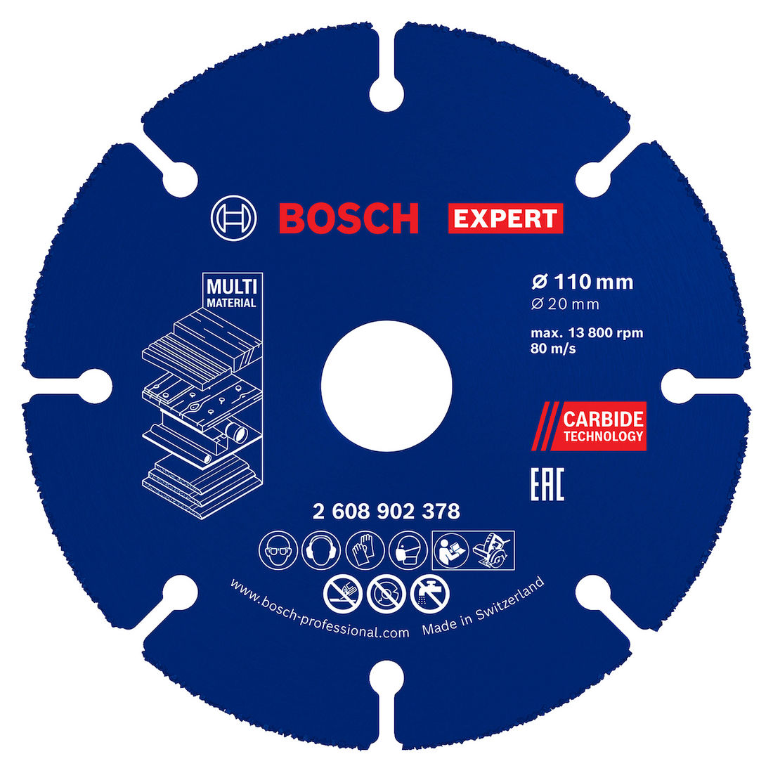 Disco Corte Bosch Carbide Para Madeira 4.3/8"