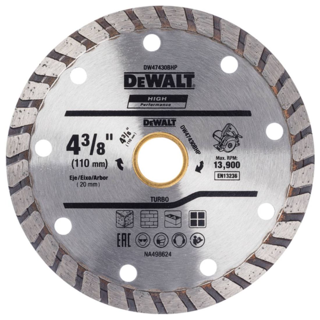 DISCO DIAMANTADO TURBO 110 X 20 MM DEWALT DISCO DIAMANTADO TURBO 110 X 20 MM DEWALT