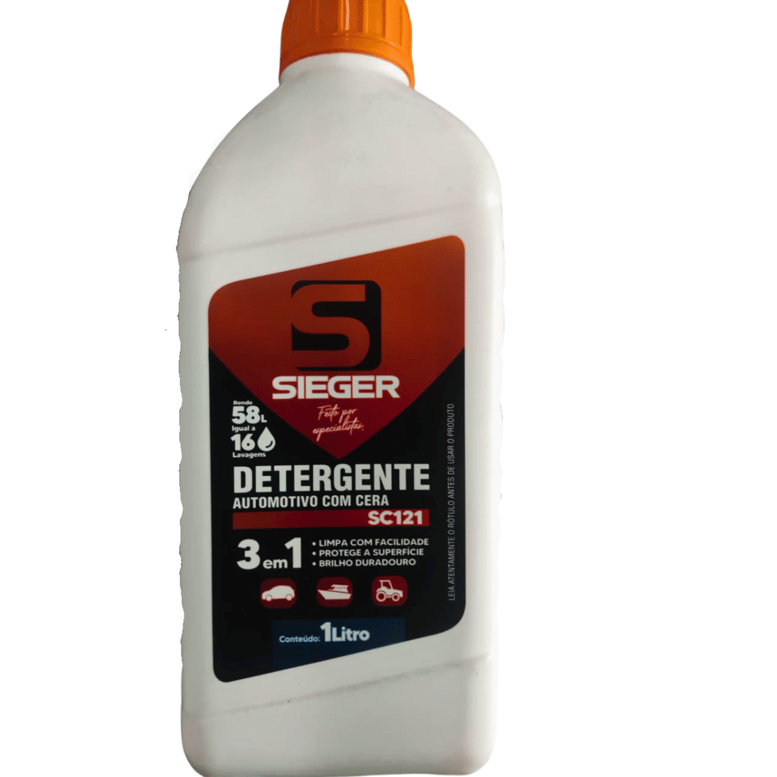 Detergente Automotivo C/Cera 1L SC121 Sieger Detergente Automotivo C/Cera 1L SC121 Sieger