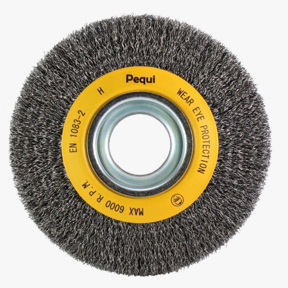 Escova Aço Ondulado Tipo Circular 150mm (6") Largura 25mm (1")