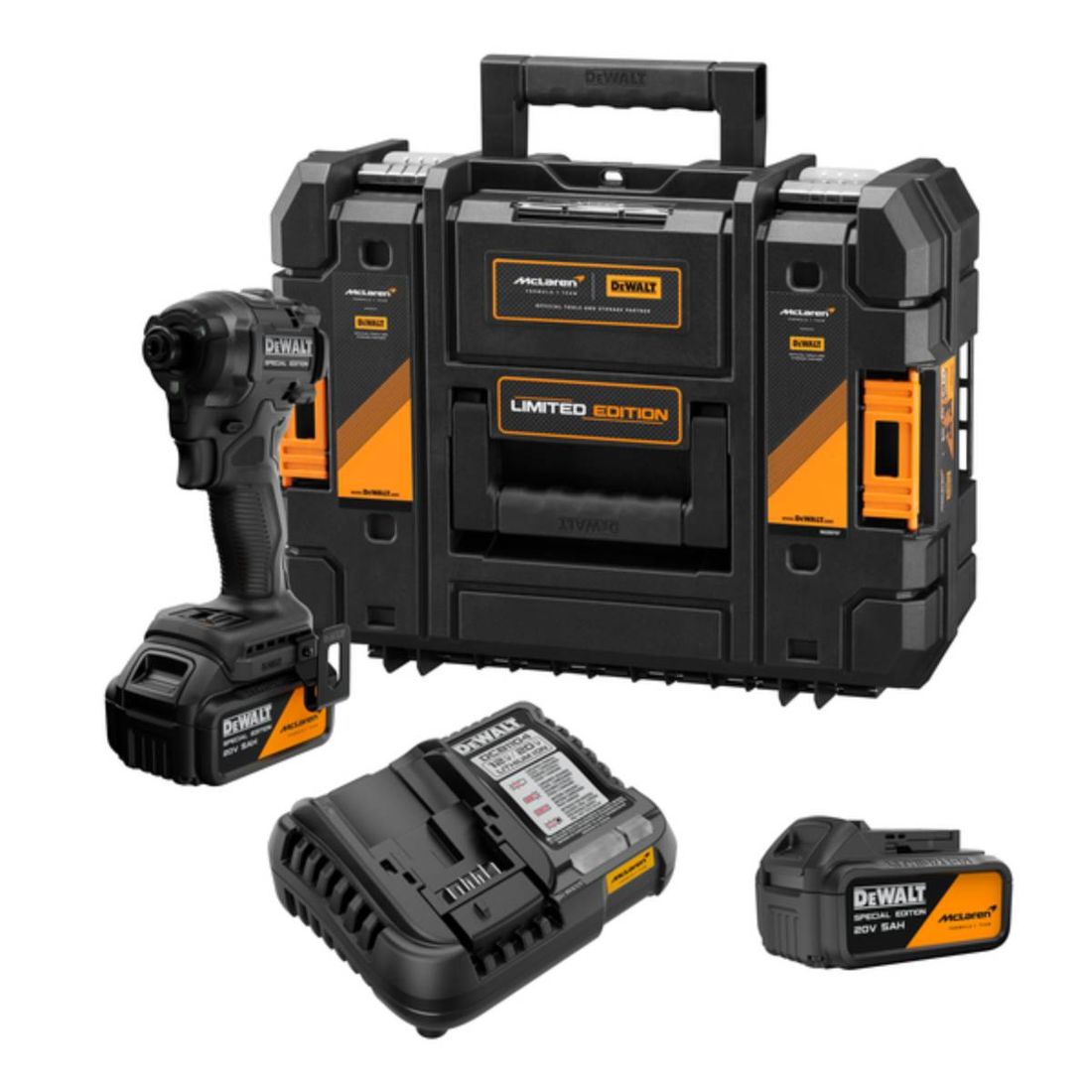 PARAFUSADEIRA IMPACTO 1/4" MCLAREN DEWALT 2 BATERIAS PARAFUSADEIRA IMPACTO 1/4" MCLAREN DEWALT 2 BATERIAS
