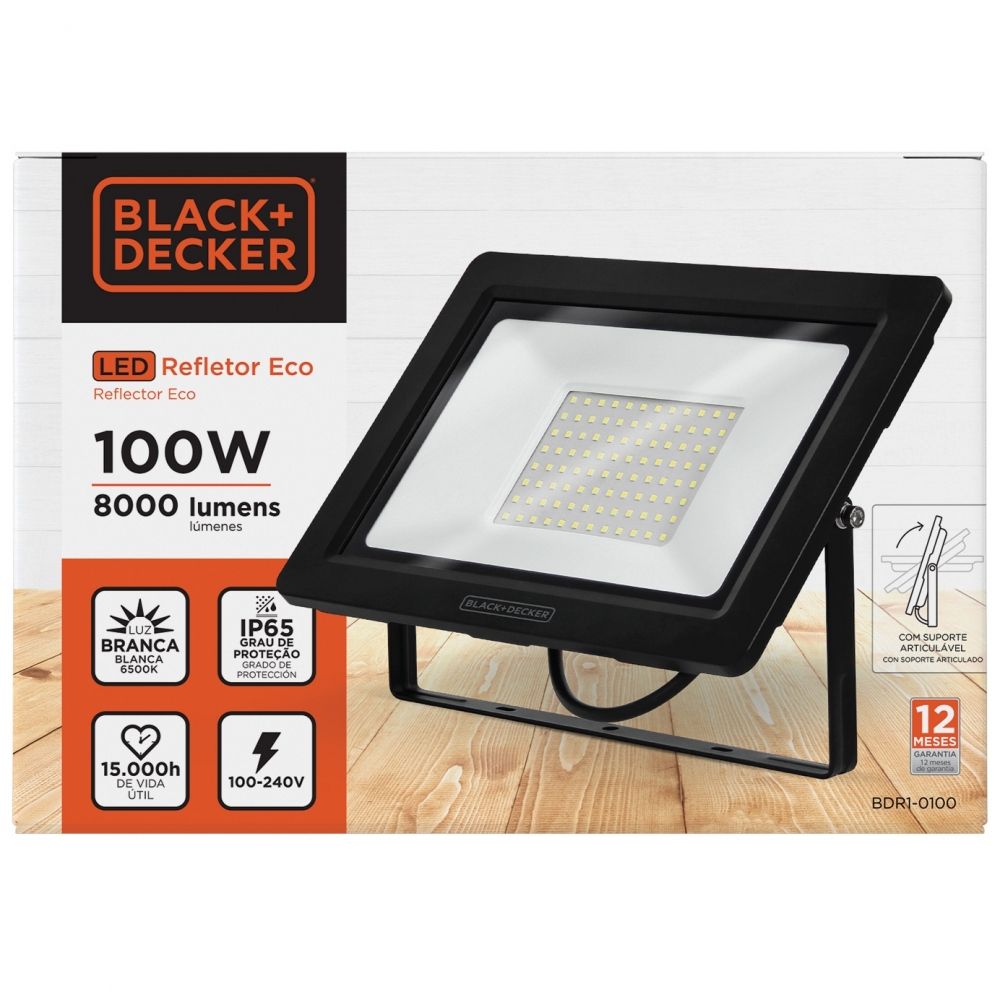 Refletor Black+Decker LED ECO 100W 6500K IP65