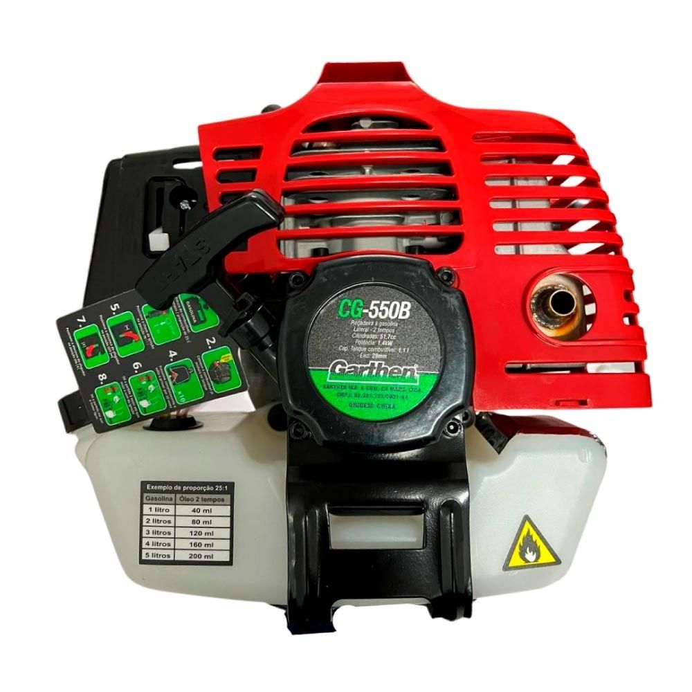 Roçadeira Lateral Gasolina 51,7cc Bipartida CG550B Garthen Roçadeira Lateral Gasolina 51,7cc Bipartida CG550B Garthen